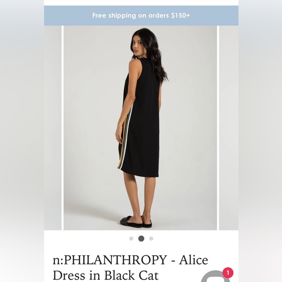 n:PHILANTHROPY - Alice Dress in Black Cat. Size Small - Picture 2 of 8